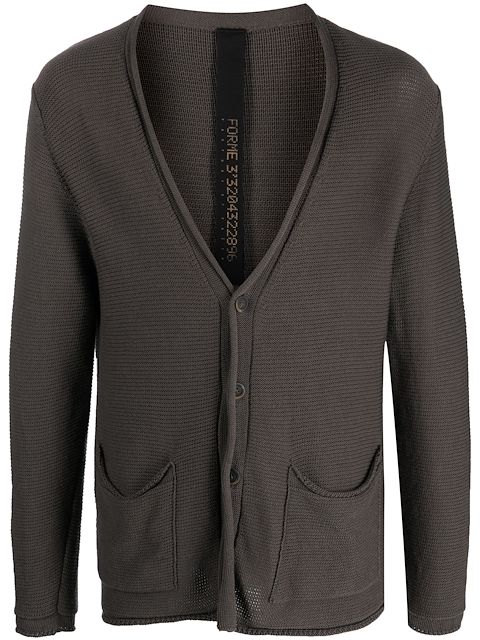Forme D'expression V-neck cotton cardigan