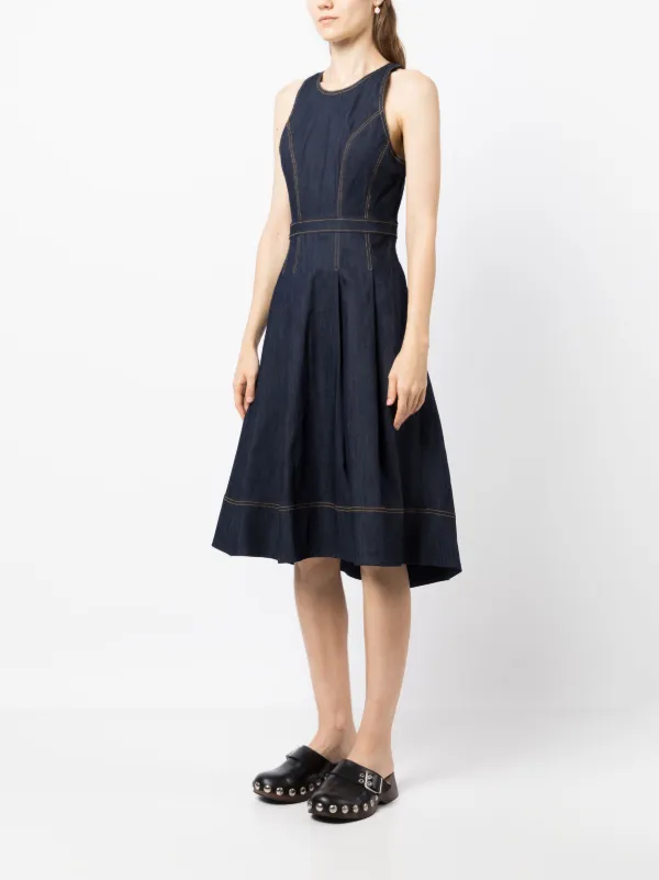Cinq A Sept Gisselle Sleeveless Denim Dress Farfetch