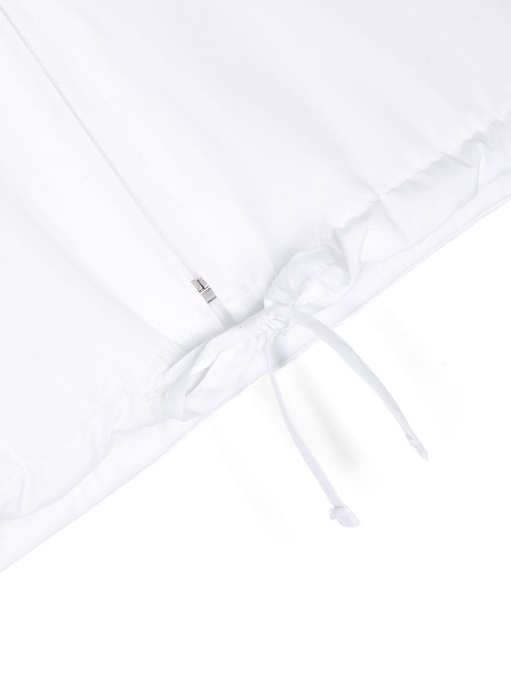 Shop Il Gufo Drawstring-hem Long-sleeved Jacket In White