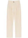 ANINE BING Jay linen straight-leg trousers - Yellow