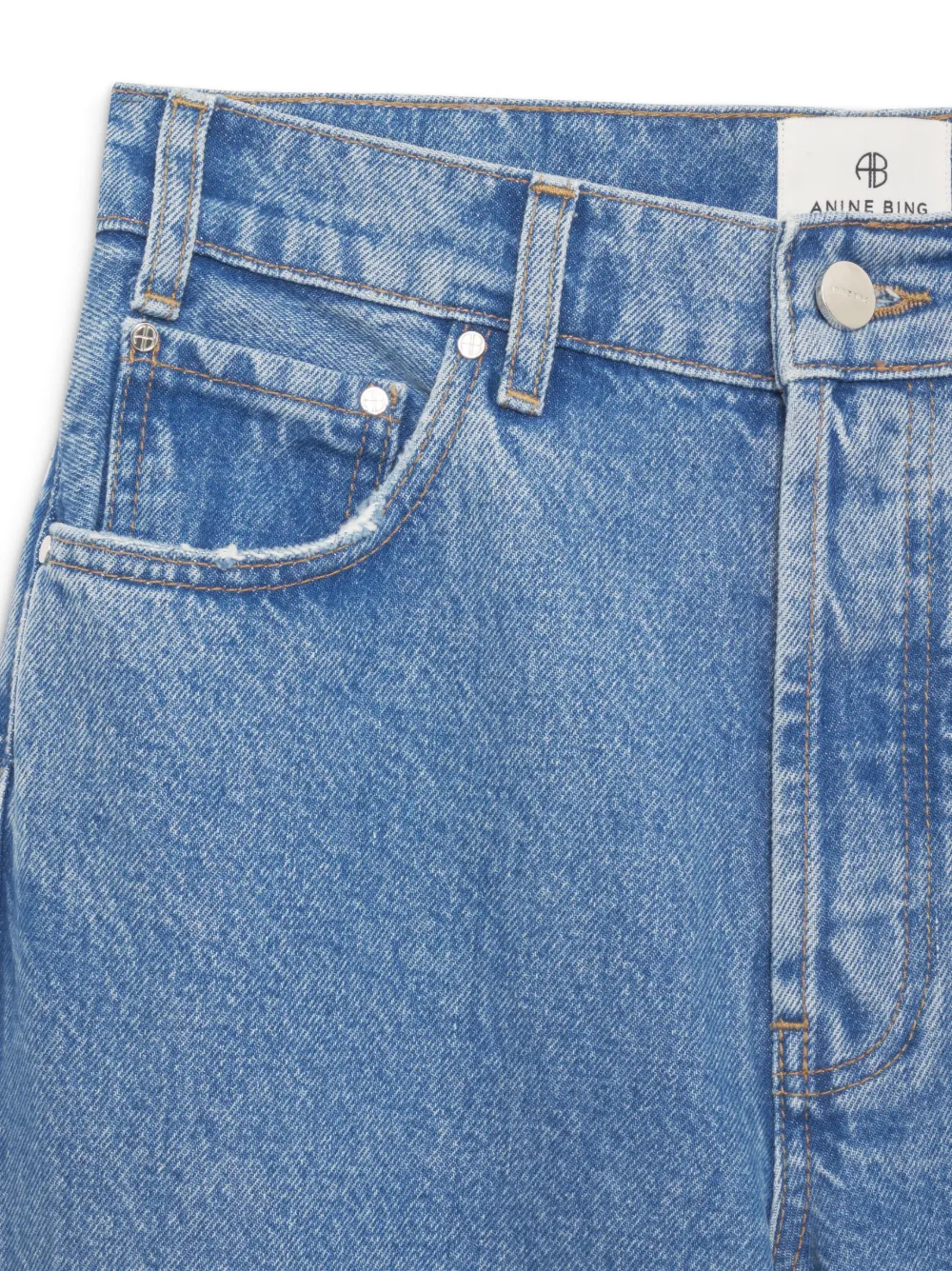 Shop Anine Bing Gavin Boyfriend Jeans In Blue