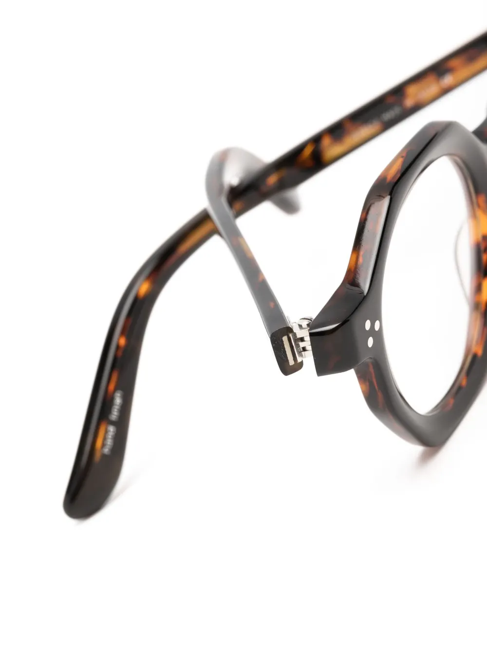  Yellow Plus Tortoiseshell Geometric-frame Glasses - Black 