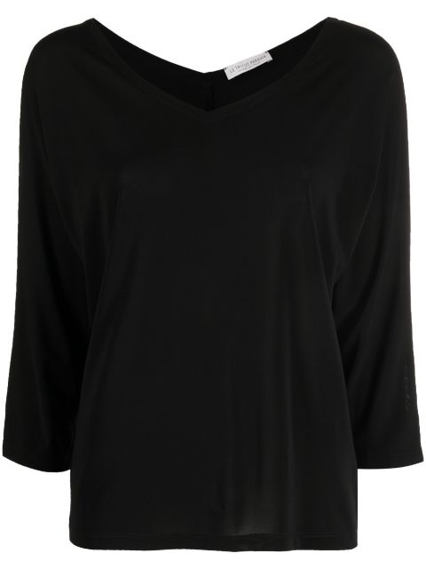 Le Tricot Perugia three-quarter sleeve jersey top
