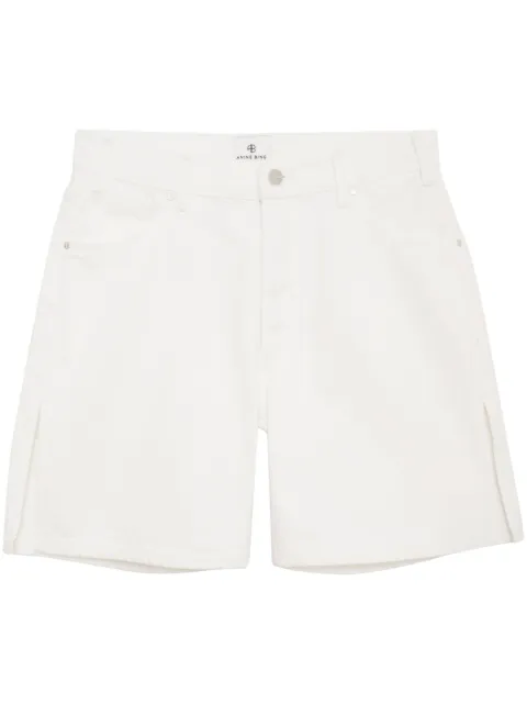 ANINE BING shorts de mezclilla con abertura lateral 