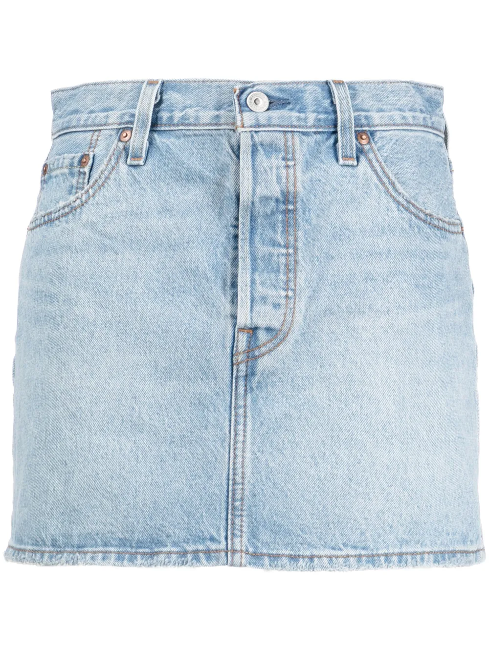 Levi's midrise Denim Skirt Farfetch