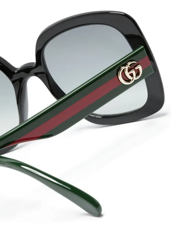 Gucci sunglasses black square best sale