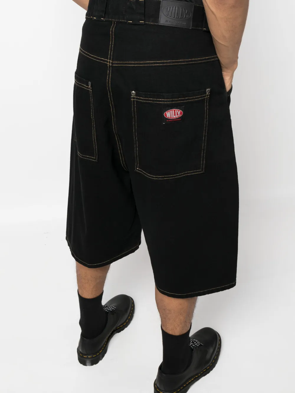 Willy Chavarria wide-leg denim shorts | Smart Closet