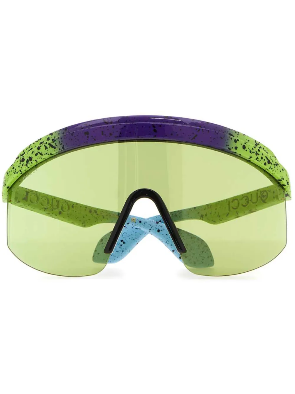 Gucci Eyewear マスクフレーム サングラス - グリーン Gucci Eyewear マスクフレーム サングラス - グリーン