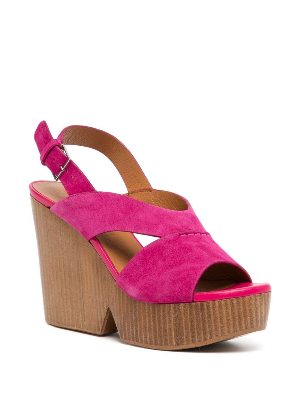 Clergerie Dava suède platform sandals - Roze