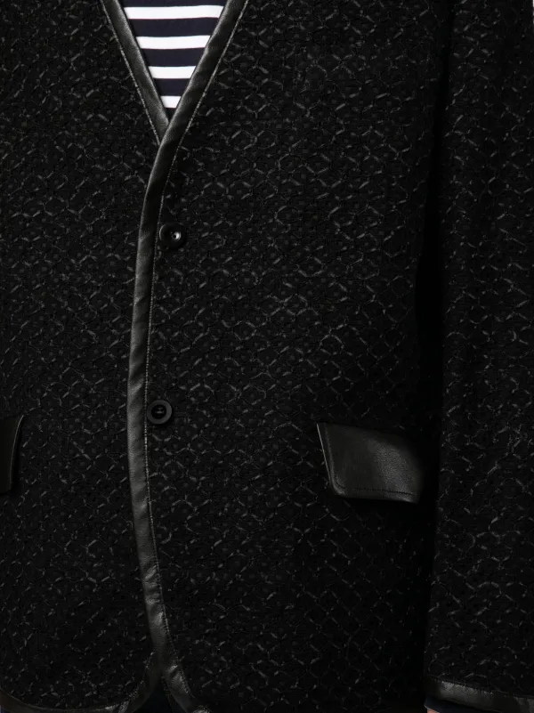 Junya Watanabe MAN Vネック シングルジャケット | ブラック | FARFETCH JP
