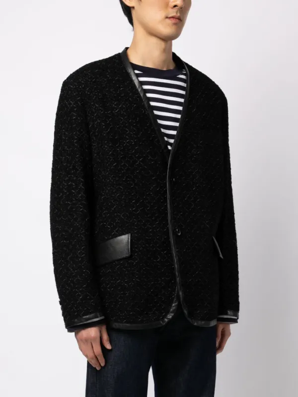 JUNYA WATANABE MAN ジャケット　Mサイズ　黒 Junya Watanabe MAN Vネック シングルジャケット | ブラック | FARFETCH JP