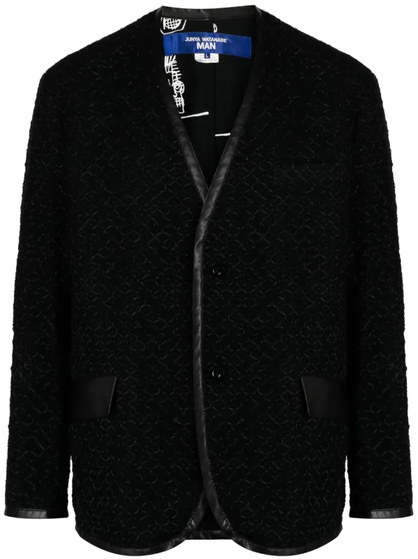 Junya Watanabe MAN Vネック シングルジャケット | ブラック | FARFETCH JP