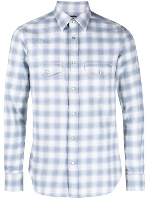 TOM FORD gingham-check cotton shirt Men