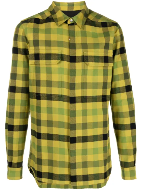 Rick Owens check-pattern cotton shirt 
