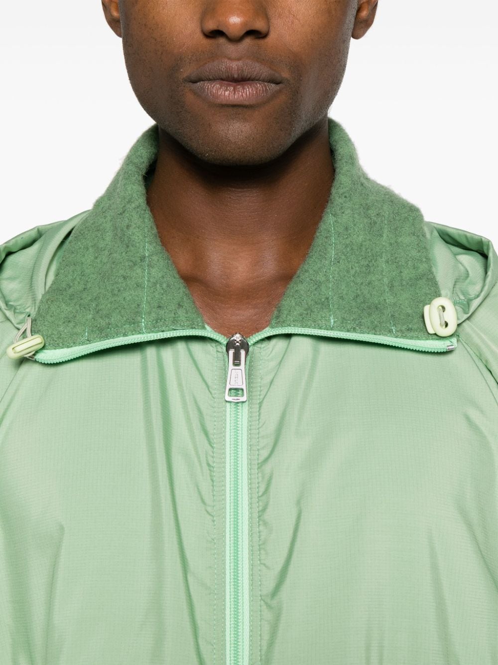 Shop Robyn Lynch Ripstop Hooded Lightweight Jacket In Green