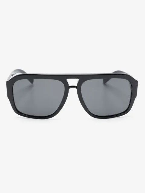 Dolce & Gabbana Eyewear logo-plaque pilot-frame sunglasses