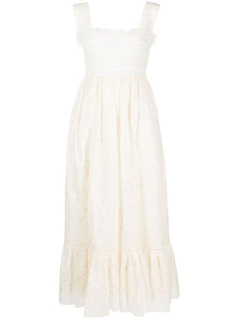 Gucci broderie anglaise cotton midi dress