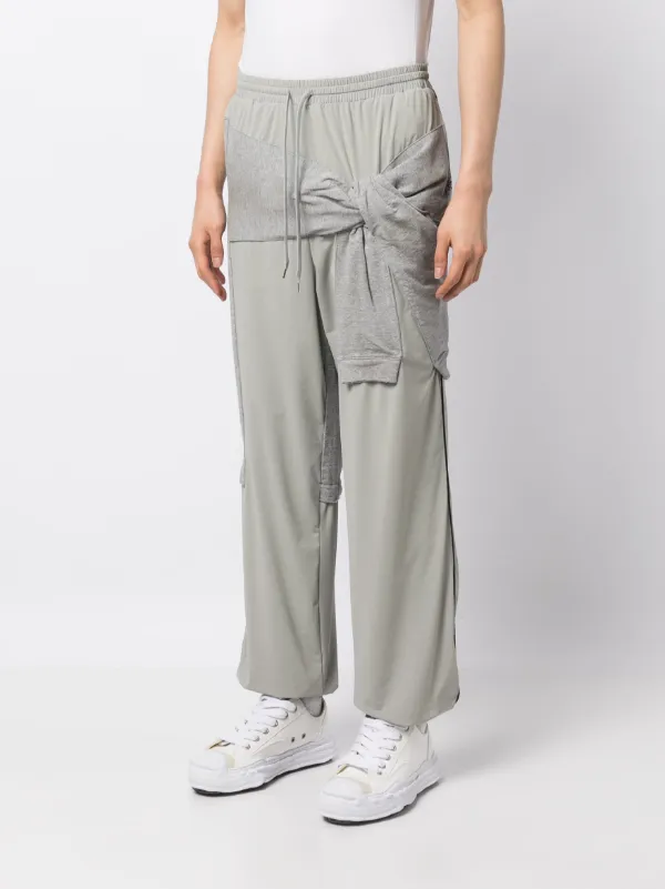 Maison MIHARA YASUHIRO layered-design Drawstring Track Pants 