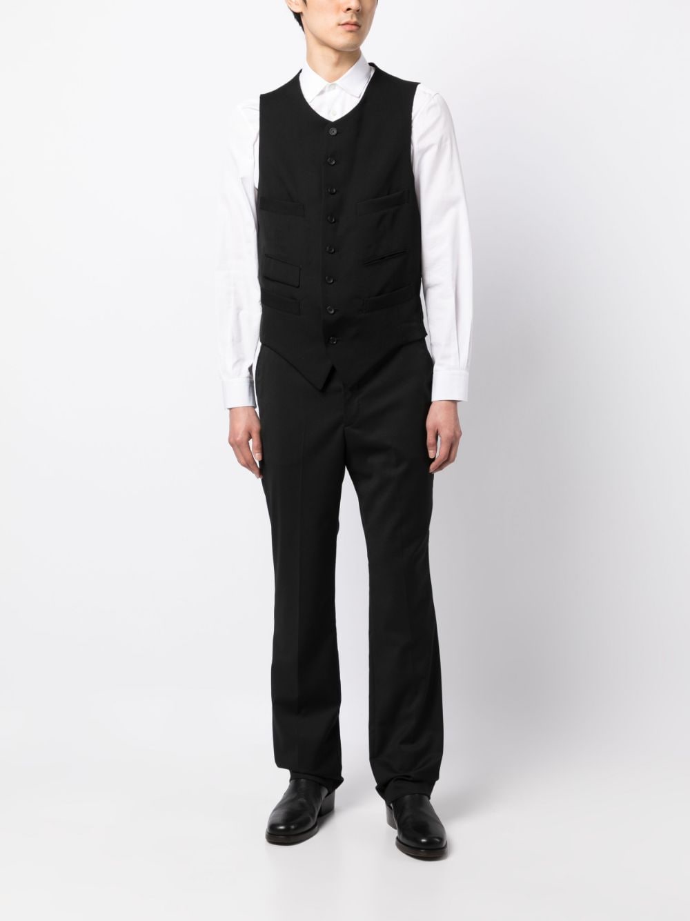 Yohji Yamamoto Wollen gilet - Zwart