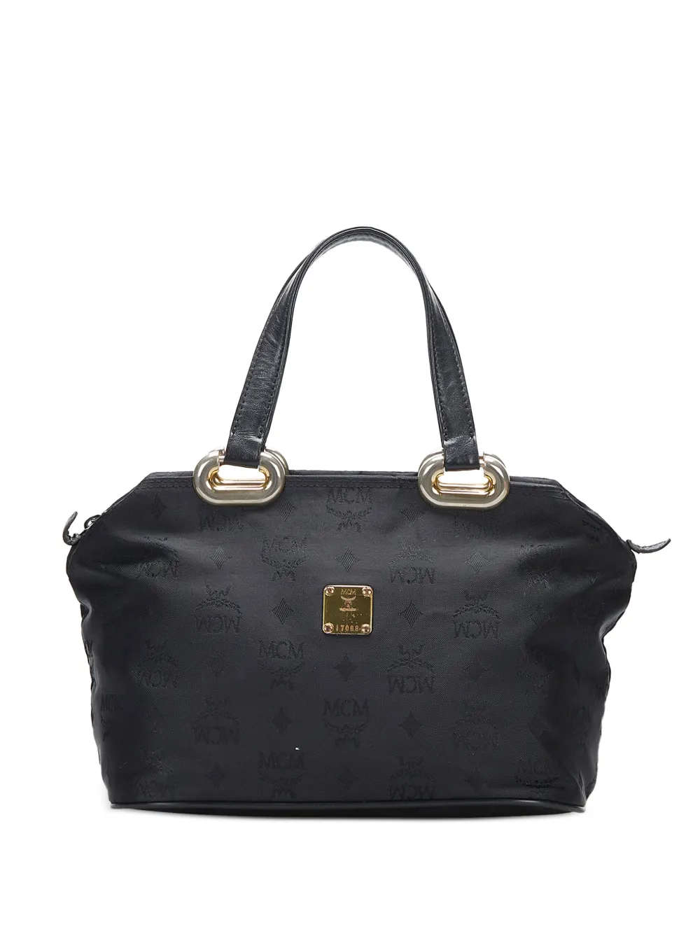 Pre-owned Mcm Visetos Tote Bag In Black