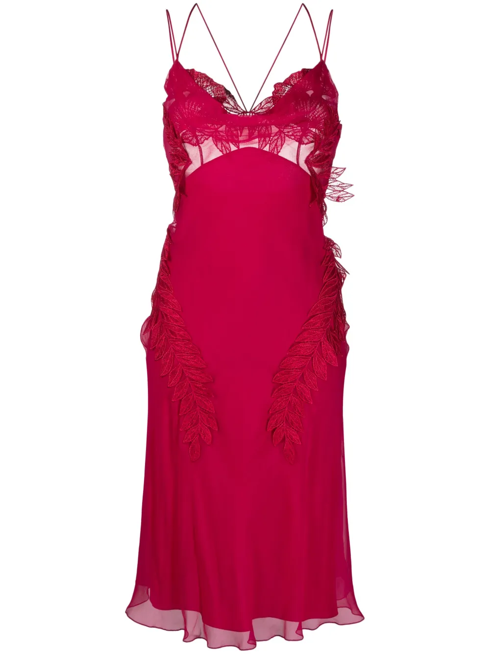 Alberta Ferretti embroidered silk midi dress · 36