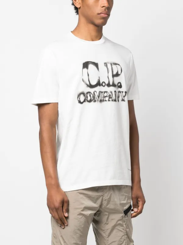 CP COMPANY ピーシーカンパニー 25SS ブラッド CP ロゴ T シャツ C.P COMPANY (シーピーカンパニー) ロゴプリント クルーネック