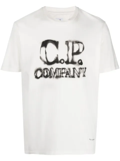 C.P. Company playera con logo estampado