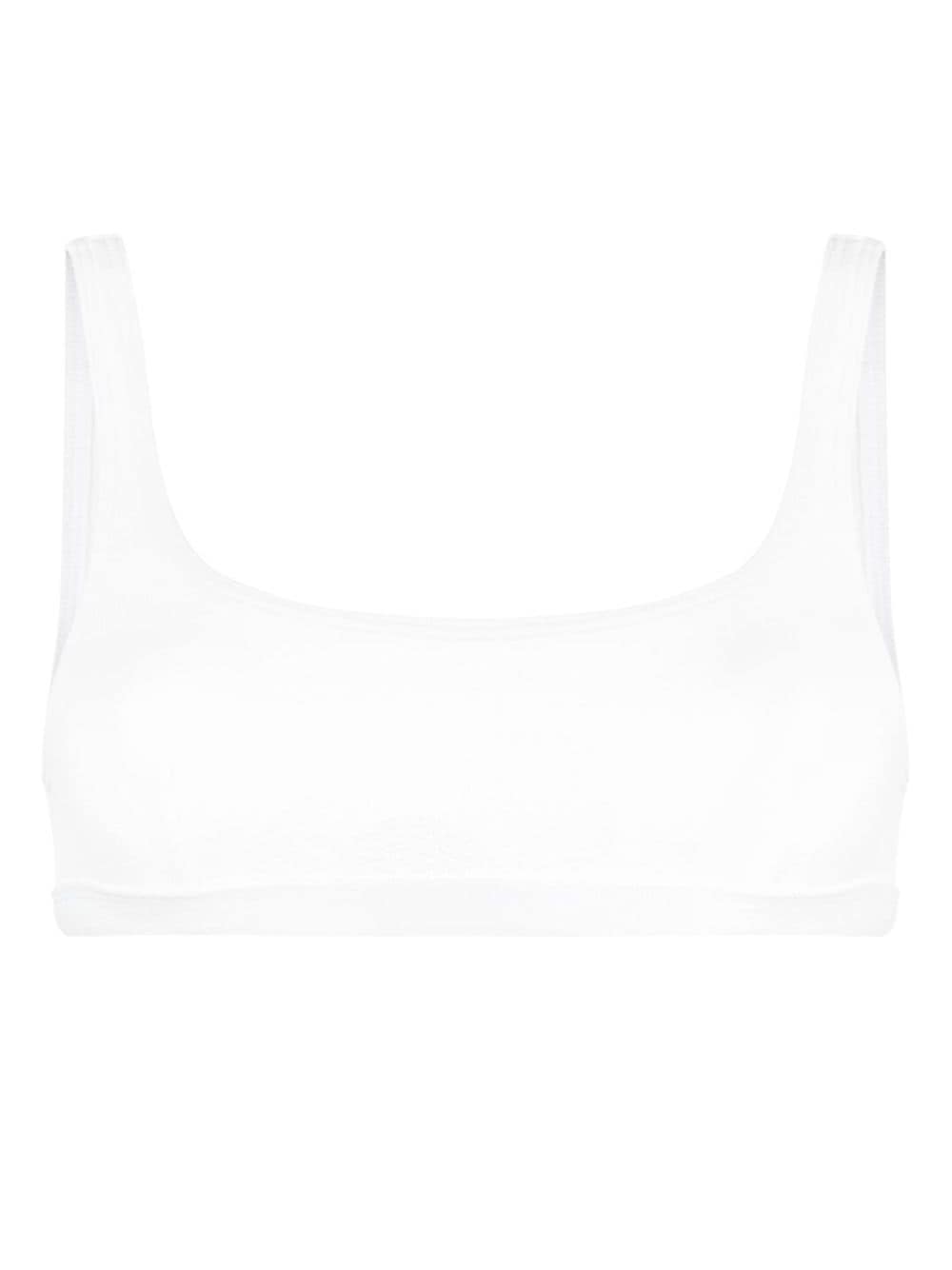 Matteau Crop Darted Bikini Top In White
