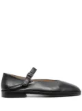 LEMAIRE Mary Jane leather ballerina shoes - Black