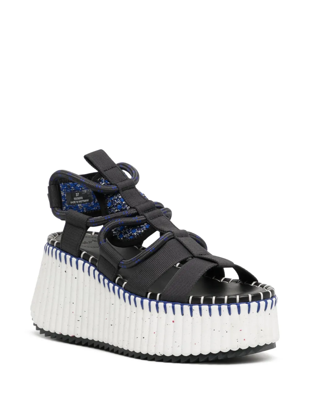 Chloé Nama sandalen met plateauzool - Zwart