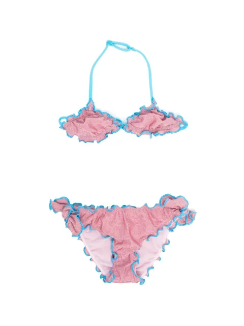 MC2 Saint Barth Kids Bikini mit Kontrastborten