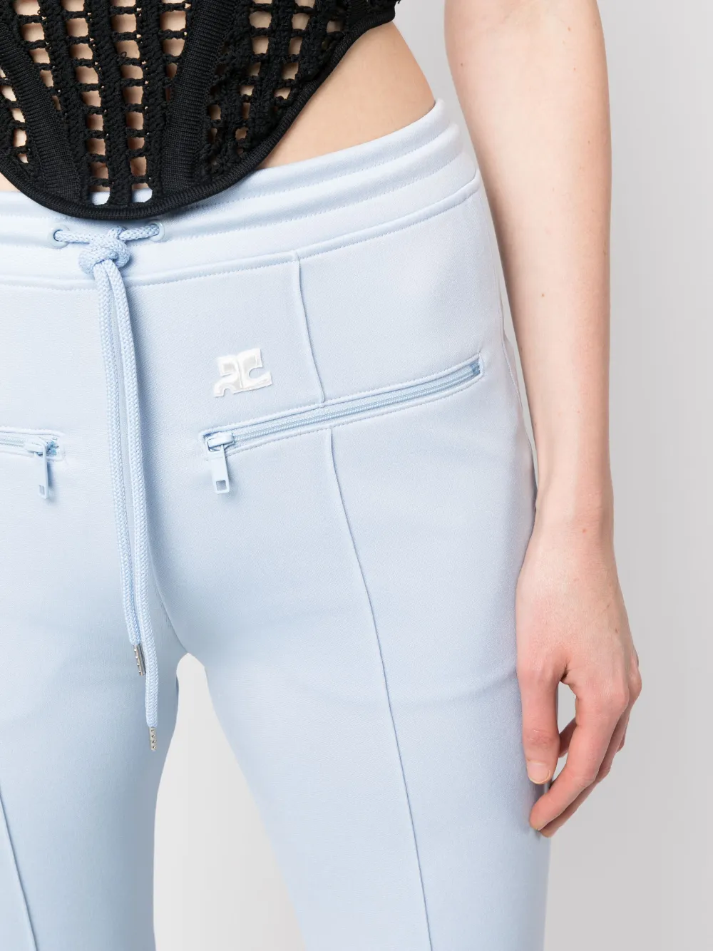 Courrèges seam-detailing flared track pants | Image 5