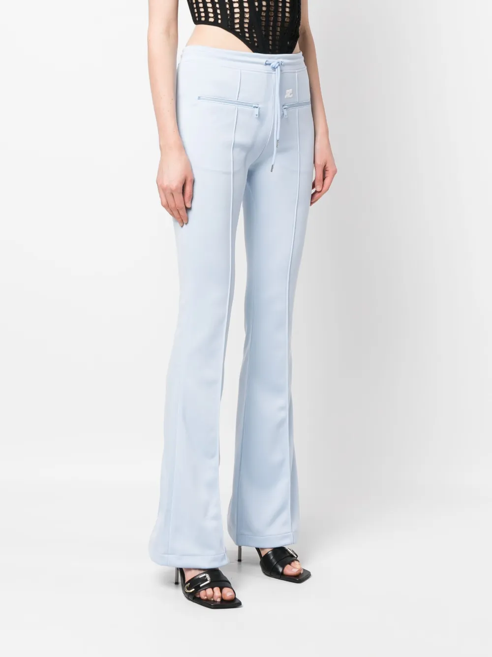 Courrèges seam-detailing flared track pants | Trousers | Image 3