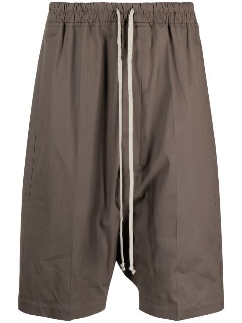 Rick Owens drawstring-elasticated waist drop-crotch shorts 