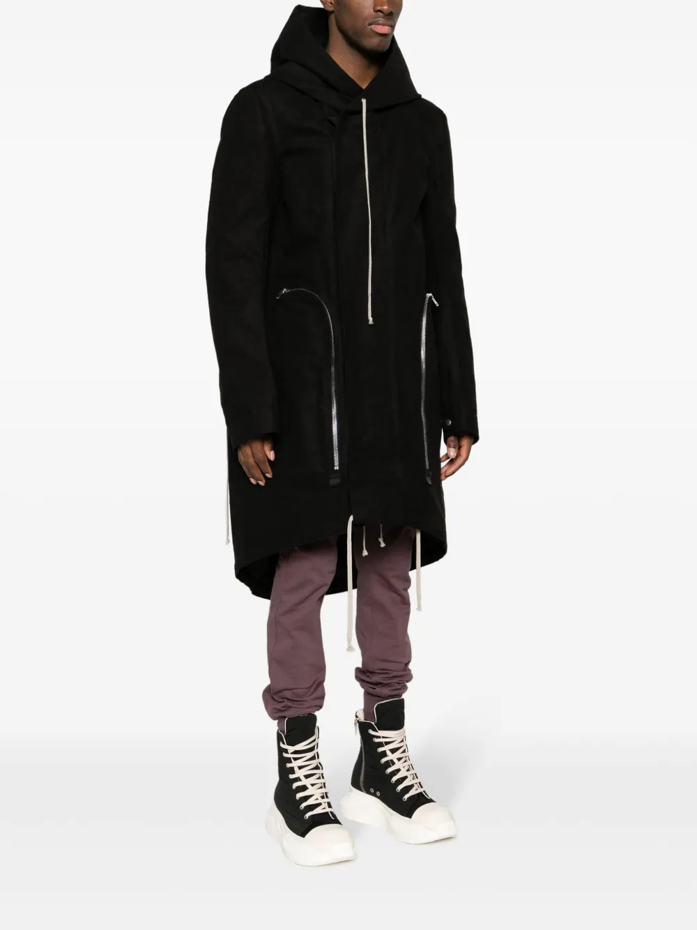 Rick Owens Bauhaus Fishtail Hooded Coat - Farfetch