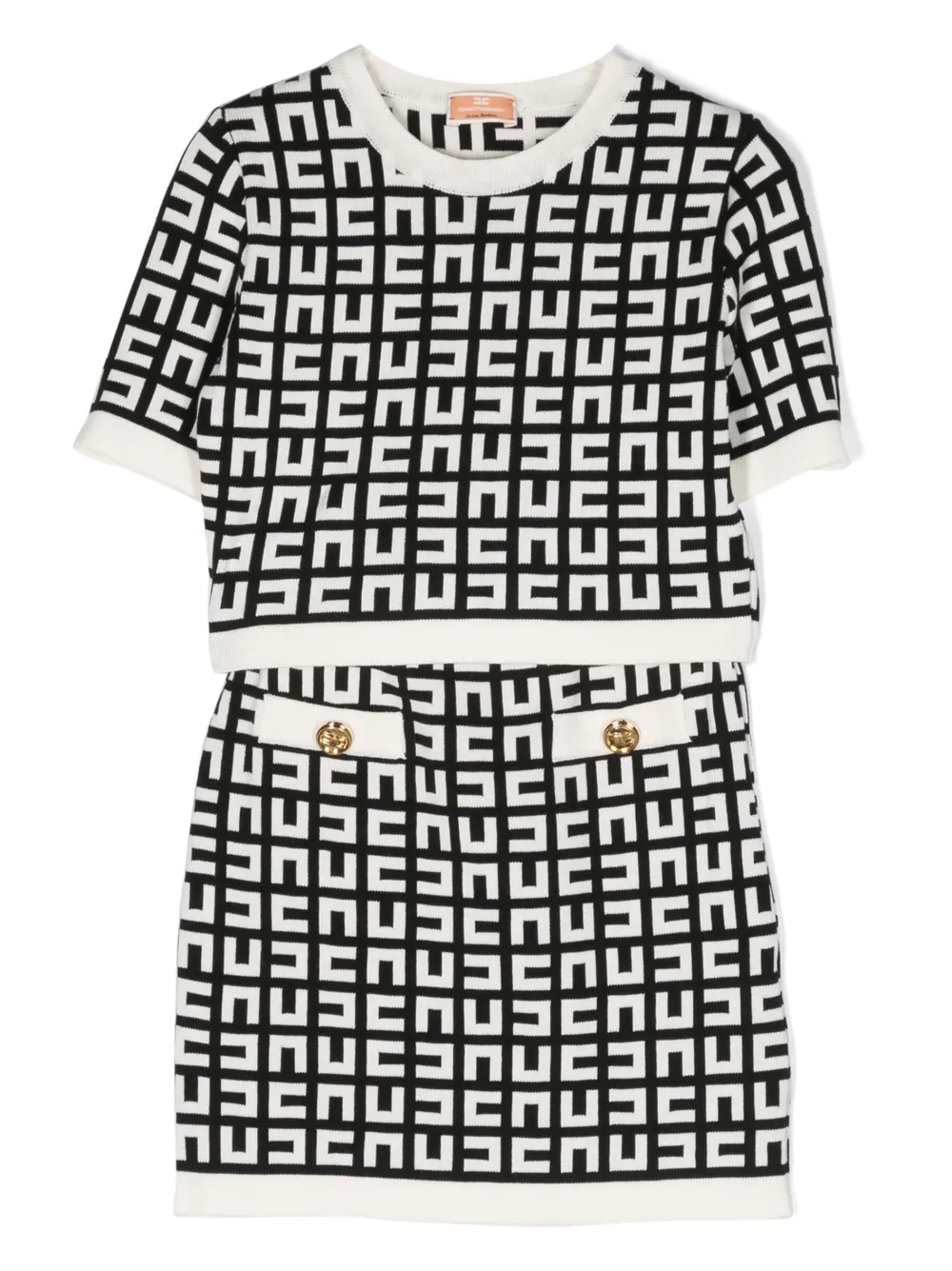 Elisabetta Franchi La Mia Bambina Monogram two-piece Set - Farfetch