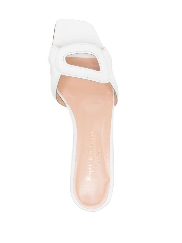 Rupert Sanderson signature shape Strap Slides Farfetch