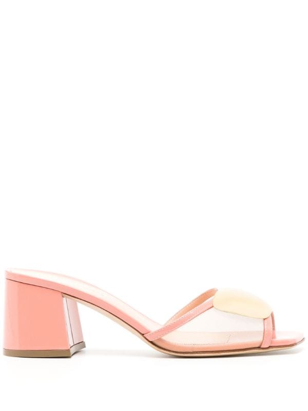 Rupert Sanderson rounded plaque mid heel Sandals Farfetch