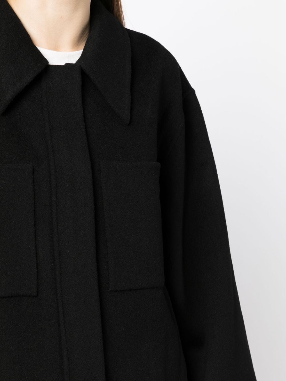 Shop Loulou Studio Cashmere Buttoned Jacket In Black