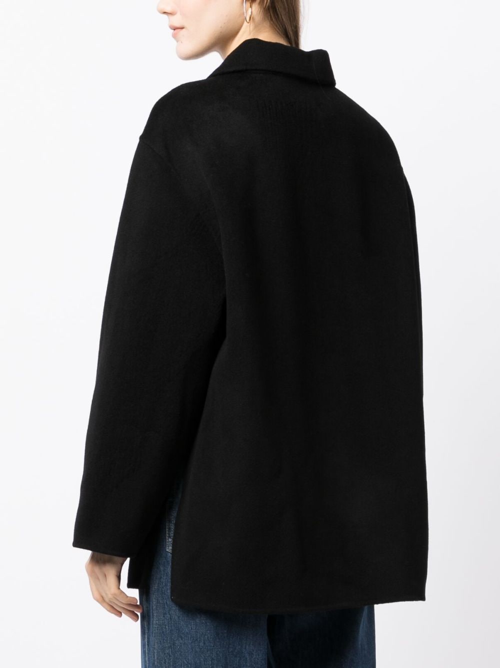 Shop Loulou Studio Cashmere Buttoned Jacket In Black