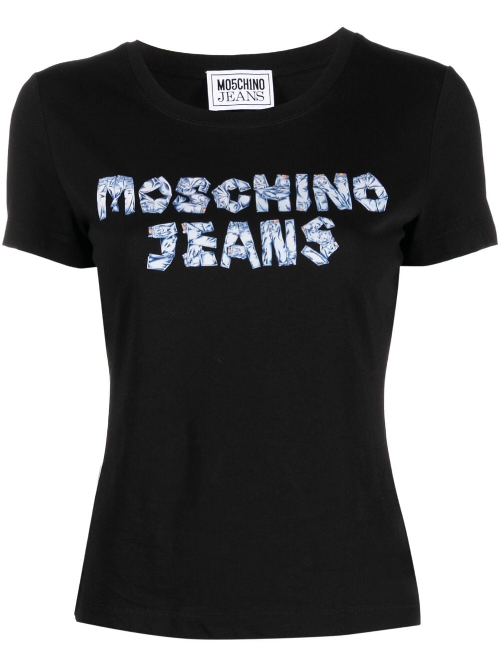 Image 1 of Moschino logo-print cotton T-shirt
