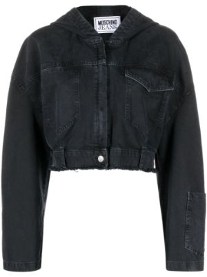 Cropped jean jacket store black