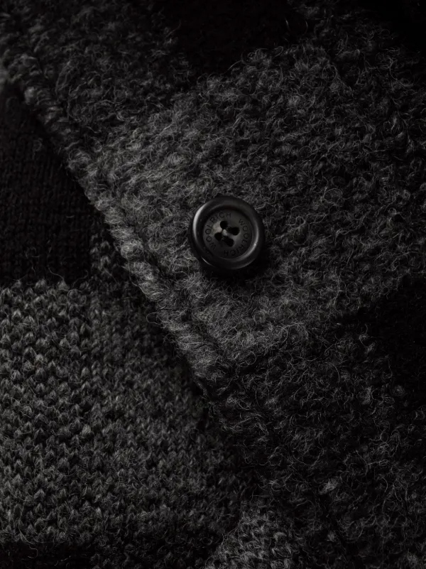 Woolrich チェック フーデッドコート | ブラック | FARFETCH JP