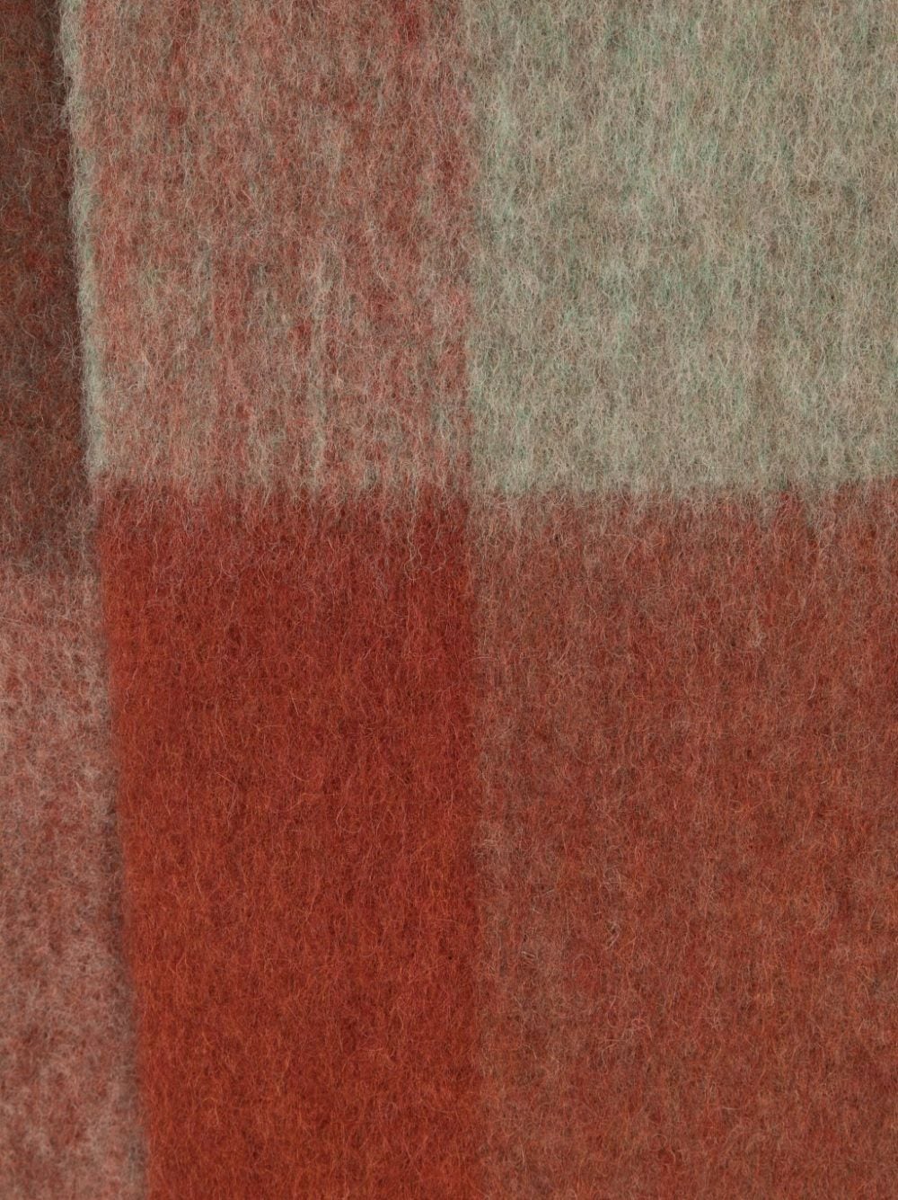 Woolrich check-pattern fringe-detailing scarf - Bruin
