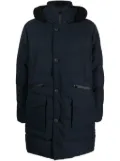 Woolrich button-fastening hooded padded coat - Blue