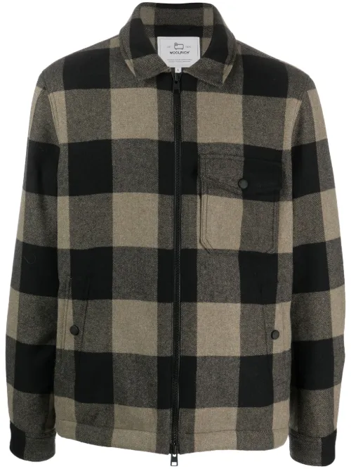 Surchemise en laine mélangée à carreaux - Woolrich - Modalova