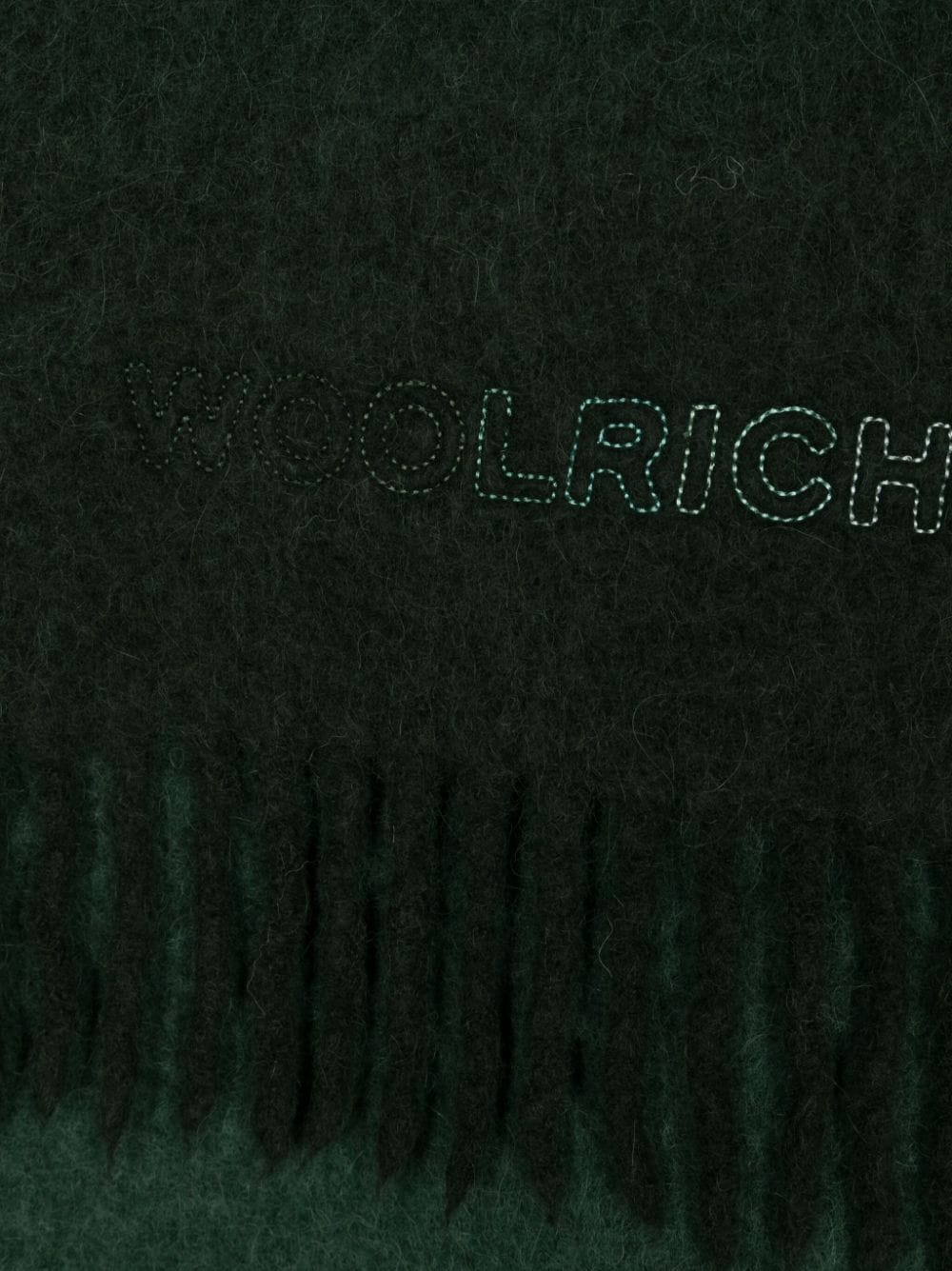 Shop Woolrich Logo-embroidered Ombre-effect Scarf In Green