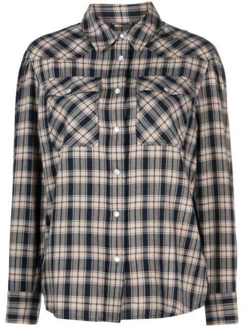 Woolrich plaid-check long-sleeve flannel shirt