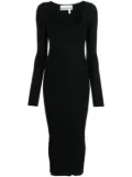 REMAIN sweetheart-neck knitted midi dress - Black