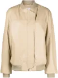 REMAIN leather bomber jacket - Neutrals